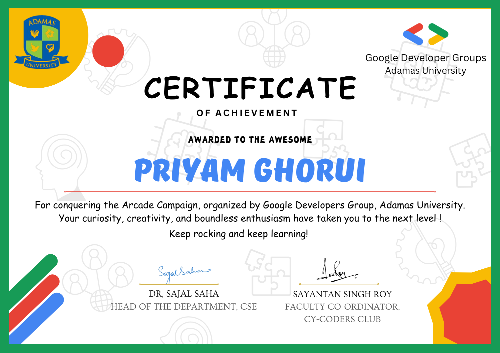 Google Arcade Certificate